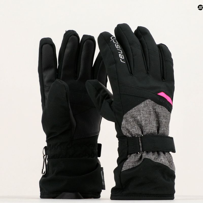 Damen-Skihandschuh Reusch Helena R-Tex Xt schwarz/schwarz melange/pink glo 10