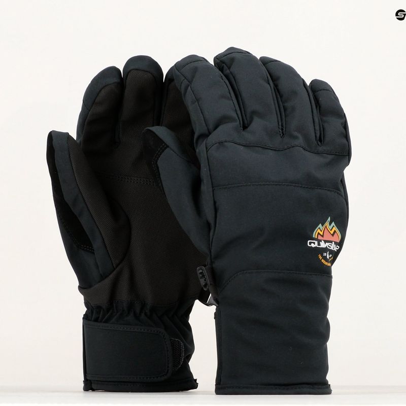 Herren Quiksilver Cross Snowboard Handschuhe true black 8