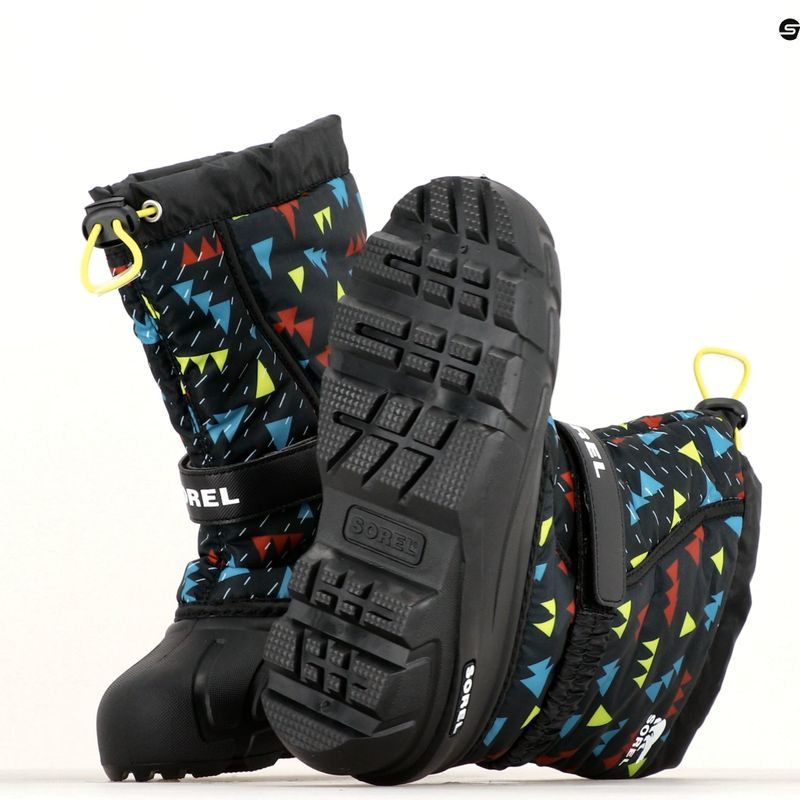 Kinder-Trekkingstiefel Sorel Flurry Print Boys schwarz/schwarz 15