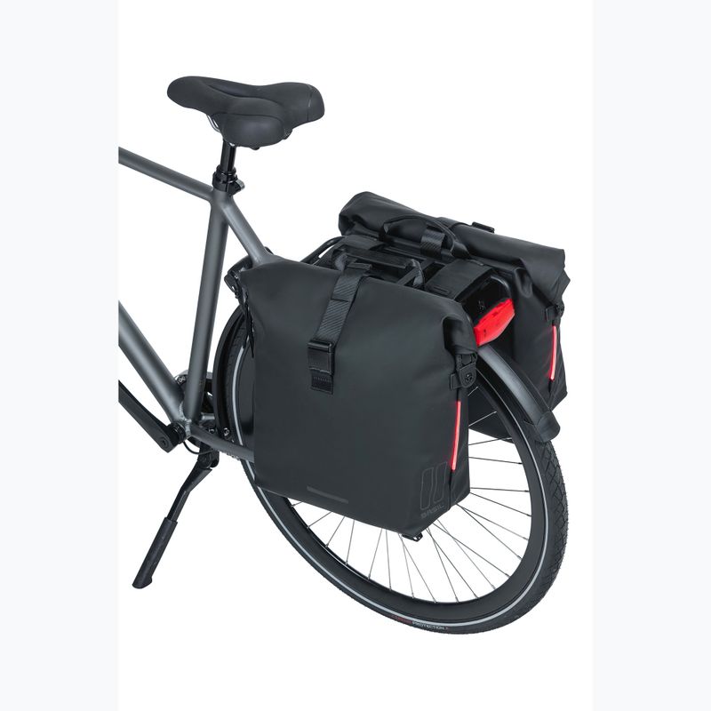 Basil Soho Nordlicht Doppel Fahrradtasche 41 l schwarz 8