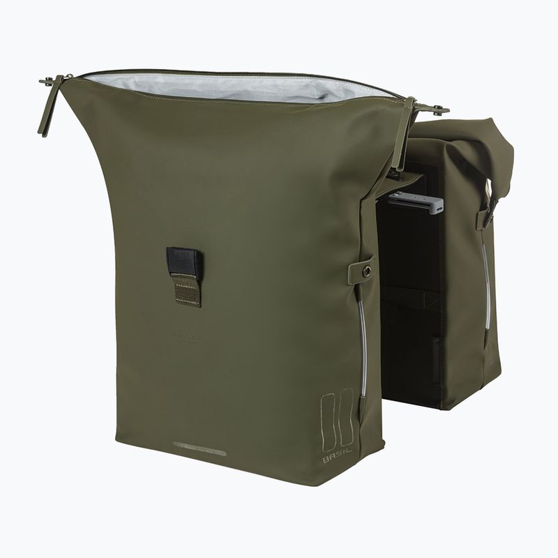 Basil Soho Nordlicht Double Bag MIK 41 l moosgrün Fahrradtasche 4