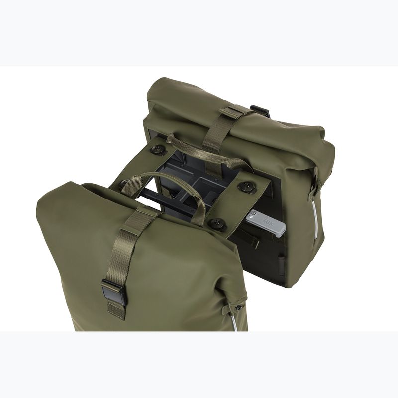 Basil Soho Nordlicht Double Bag MIK 41 l moosgrün Fahrradtasche 5