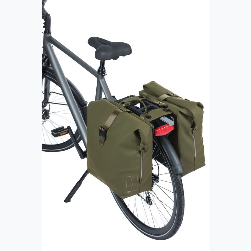 Basil Soho Nordlicht Double Bag MIK 41 l moosgrün Fahrradtasche 7
