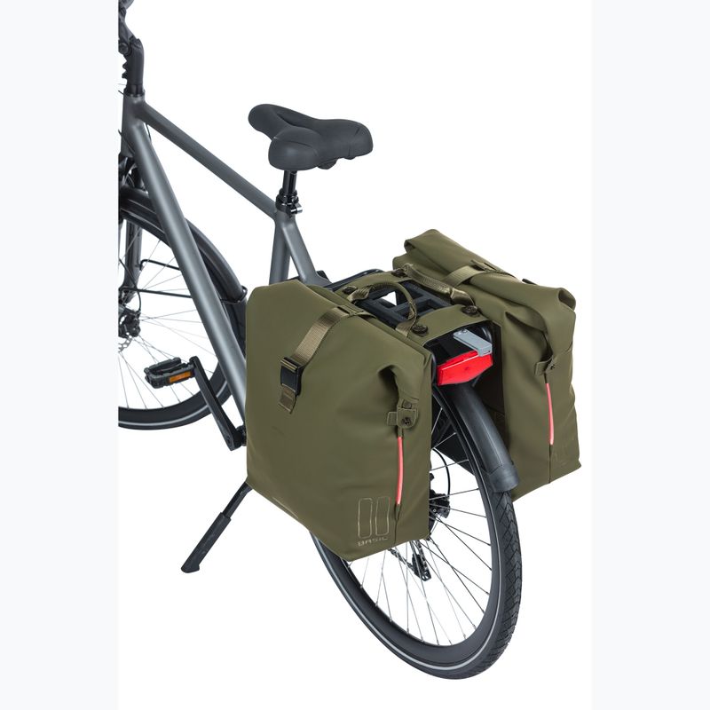 Basil Soho Nordlicht Double Bag MIK 41 l moosgrün Fahrradtasche 8
