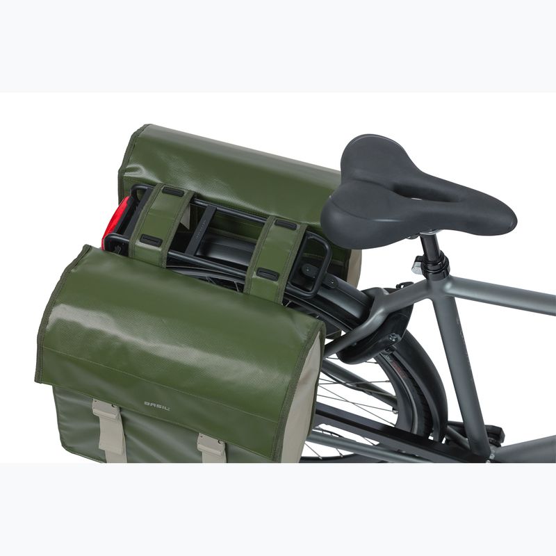 Basil Urban Load Double Bag 53 l grün/sand Fahrradtaschen 7