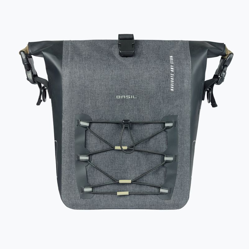 Basil Navigator Storm Hook On 12-15 l grau/schwarz Fahrradtasche