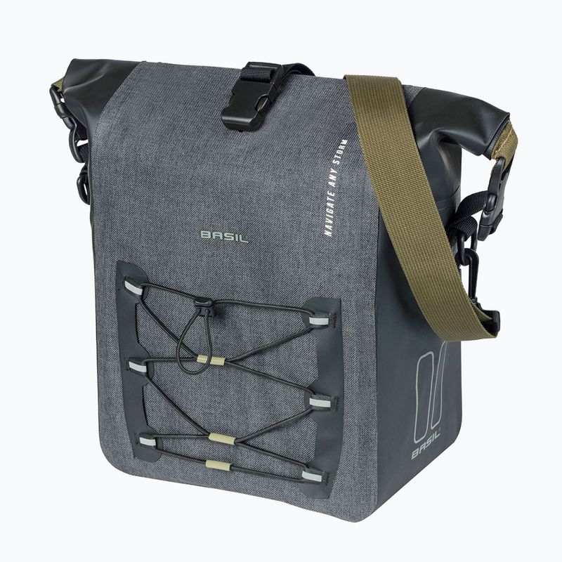 Basil Navigator Storm Hook On 12-15 l grau/schwarz Fahrradtasche 3