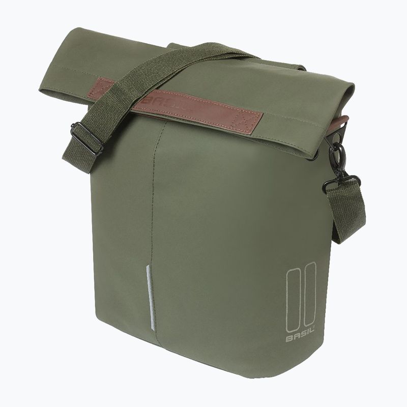 Fahrradträger Tasche Basil City Shopper Vegan Leder 16 l moosgrün 2