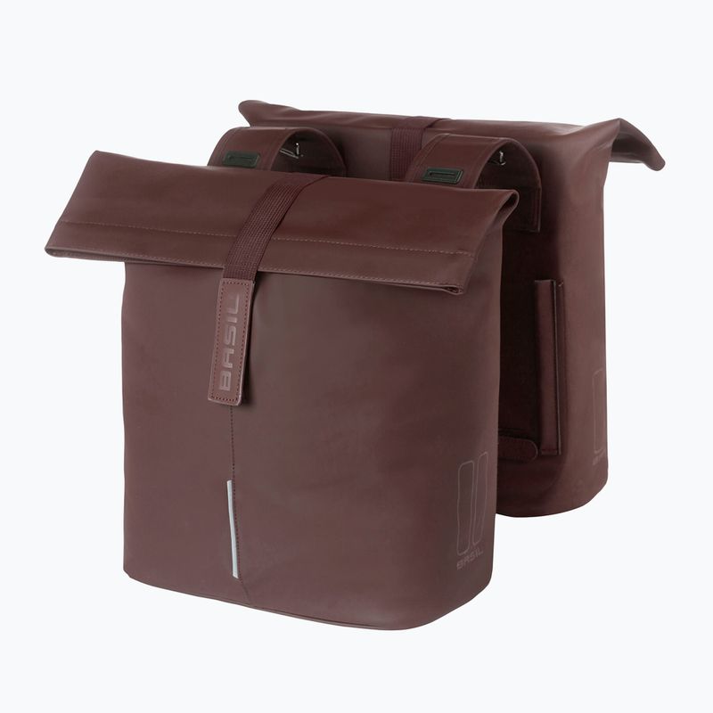Basil City Double Vegan Leder 32 l braun Fahrradtaschen 2