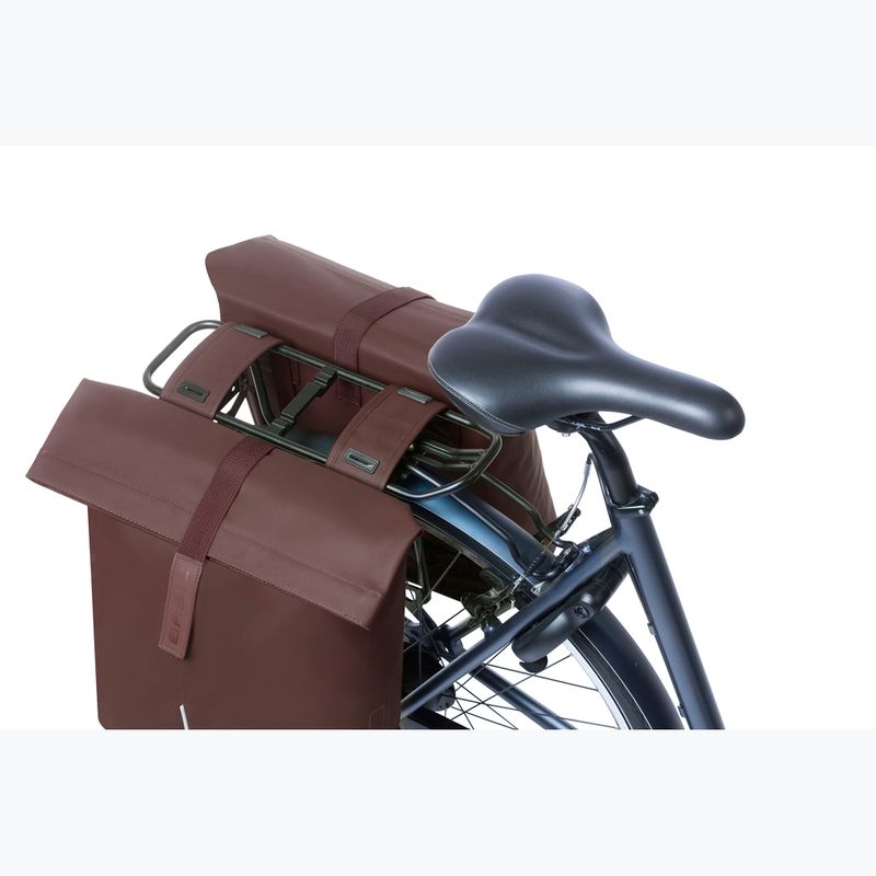 Basil City Double Vegan Leder 32 l braun Fahrradtaschen 6