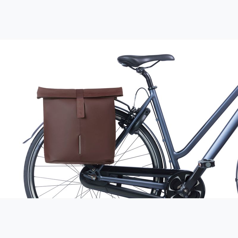Basil City Double Vegan Leder 32 l braun Fahrradtaschen 7