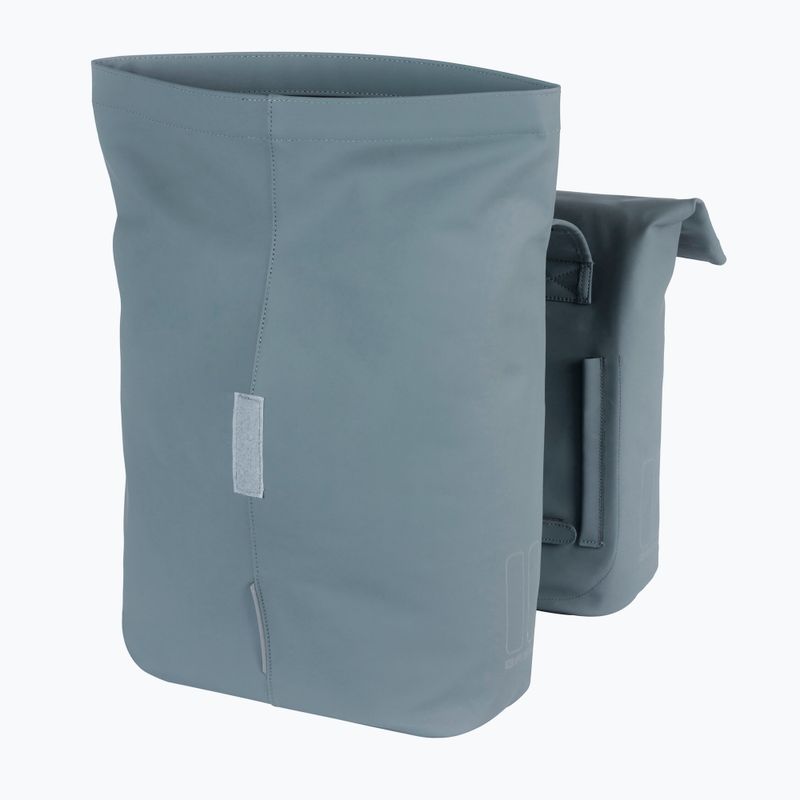 Basil City Double Vegan Leder Fahrradtaschen 32 l blau 5