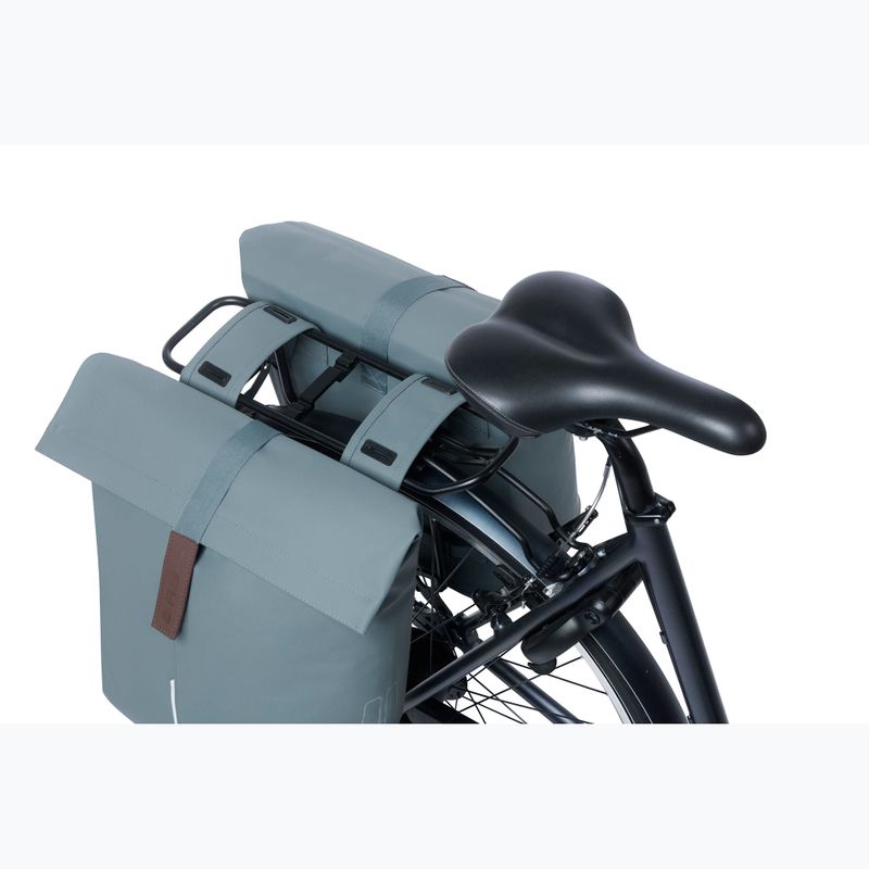 Basil City Double Vegan Leder Fahrradtaschen 32 l blau 6