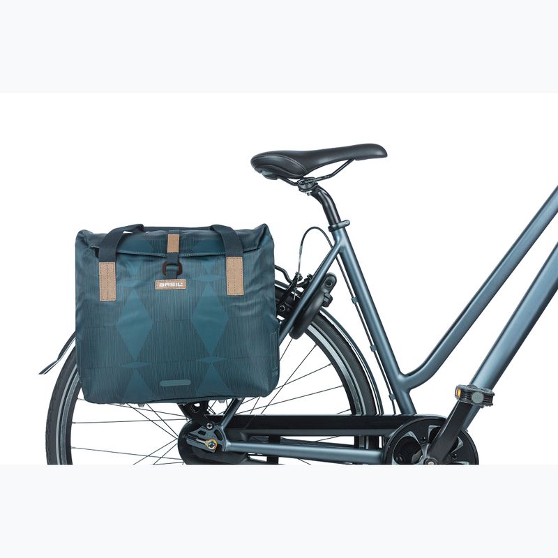 Basil Elegance Shopper 20-26 l Kombi blau Fahrradträger Tasche 6