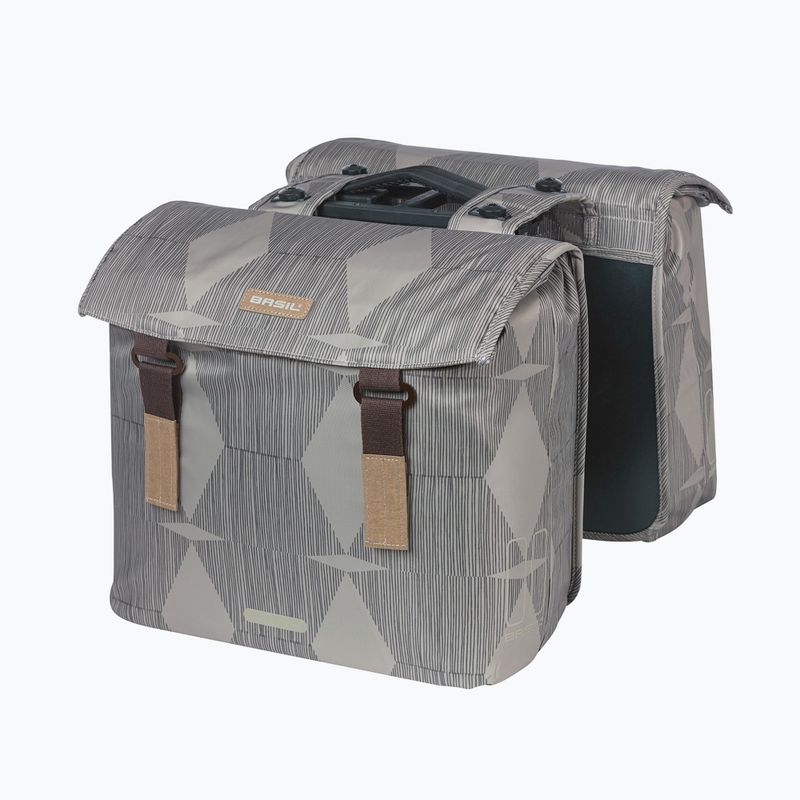 Basil Elegance Double Bag MIK Fahrradtasche 40-49 l chateau taupe 2