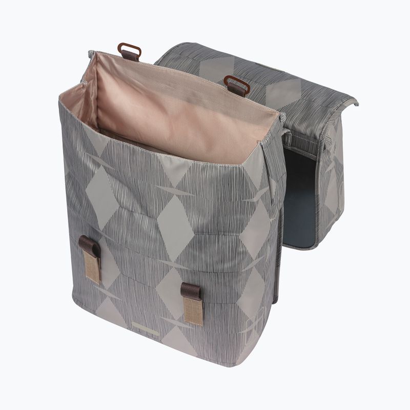 Basil Elegance Double Bag MIK Fahrradtasche 40-49 l chateau taupe 3