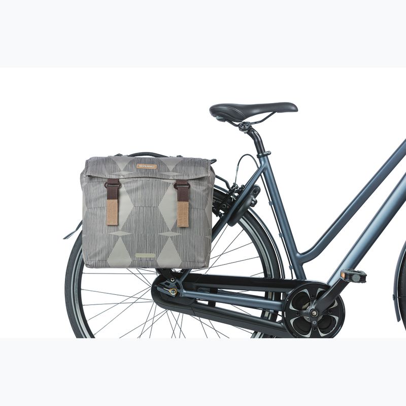 Basil Elegance Double Bag MIK Fahrradtasche 40-49 l chateau taupe 5