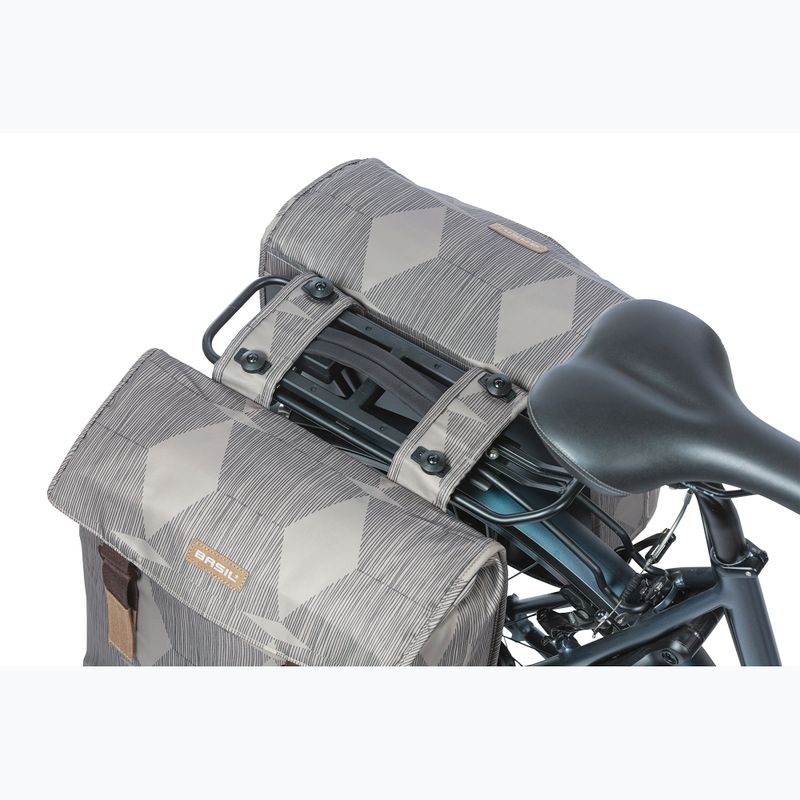 Basil Elegance Double Bag MIK Fahrradtasche 40-49 l chateau taupe 6