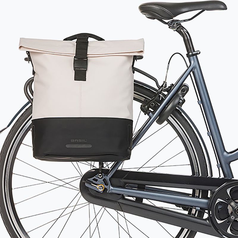 Fahrradtasche Basil Cove Shopper MIK Hooks 16 l off white/black 6