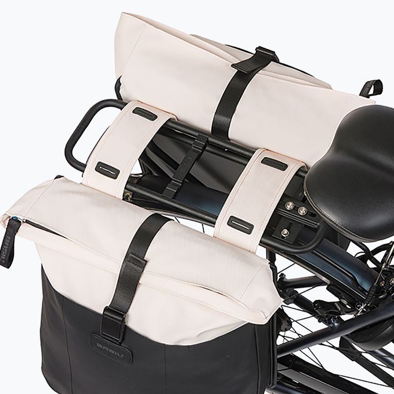Fahrradtasche Basil Vive Double Pannier Bag 35 l off white/black 6
