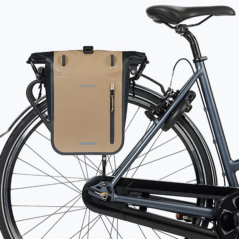 Fahrradtasche Basil Rivo M Single Bag MIK Hooks 12-15 l sand/black 5
