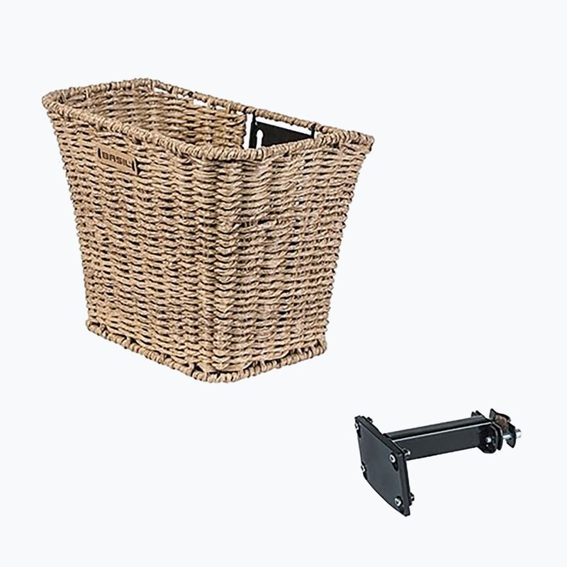 Vorderer Fahrrad korb Basil Bremen Rattan Look FM+FM Stem Holder seagrass