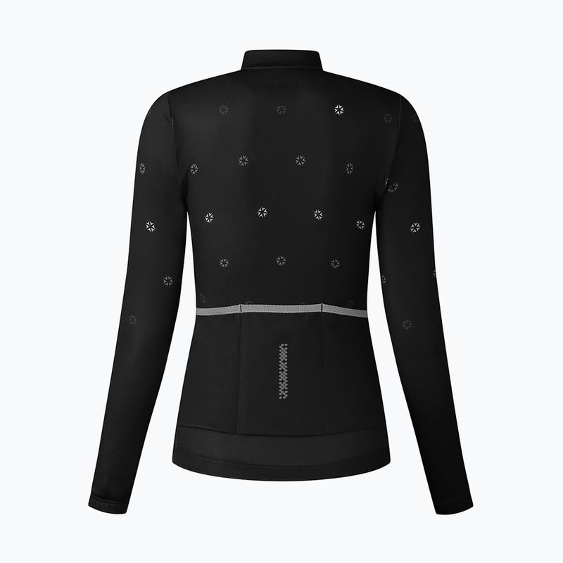 Damen Radfahren Sweatshirt Shimano Kaede gedruckt Jersey LS schwarz PCWJSPWUE12WL0114 2