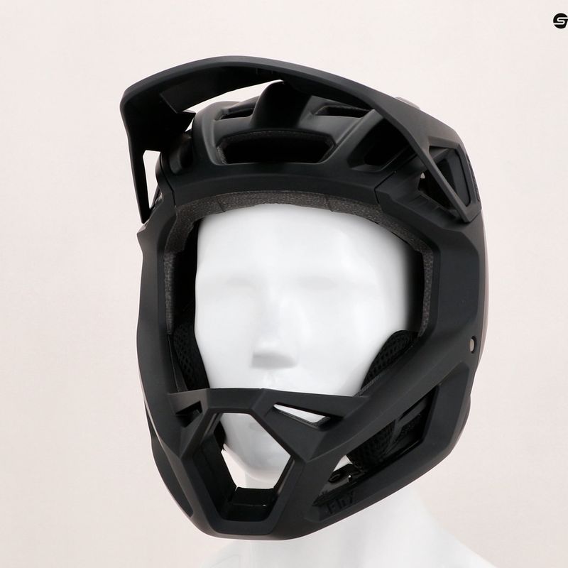Fox Racing Proframe mattschwarzer Fahrradhelm 15