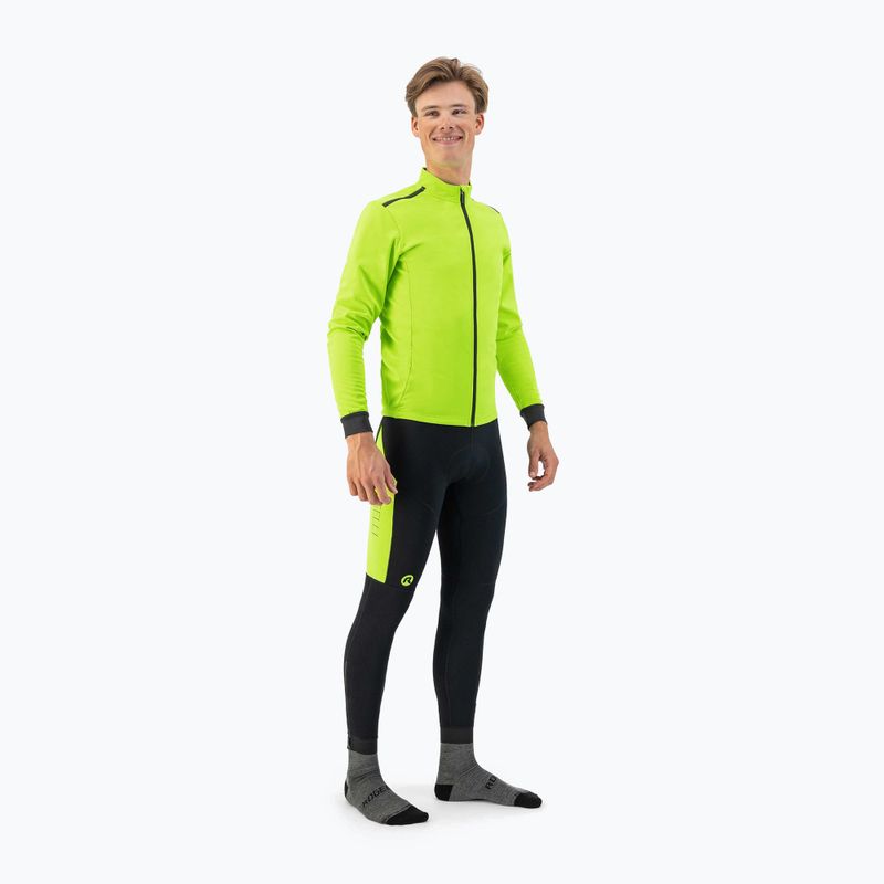 Herren Fahrradjacke Rogelli Pesaro 2.0 fluorescent yellow/black 2