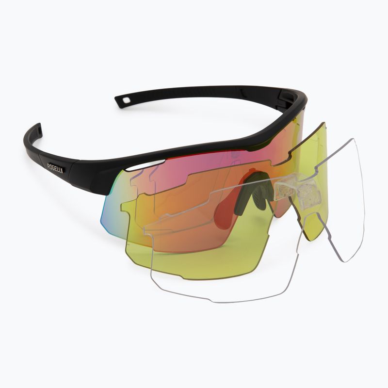 Rogelli Pulse schwarz/gelb/klar Sonnenbrille