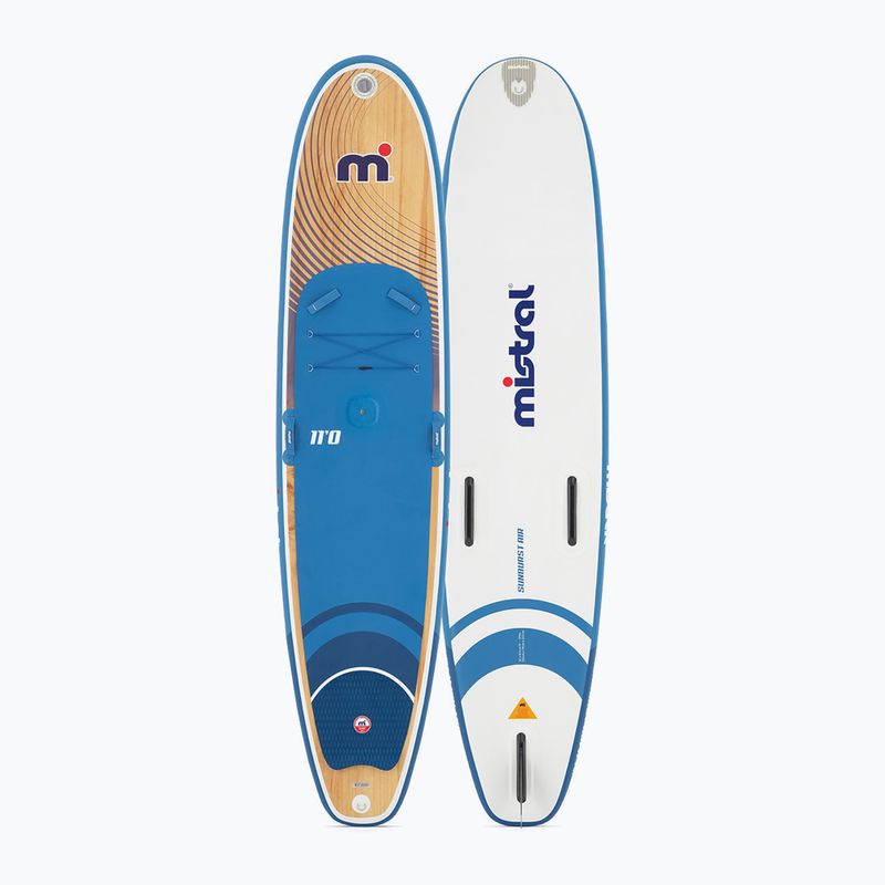 SUP Mistral Sunburst Air 11'0 Holz blau/weißes Brett 2