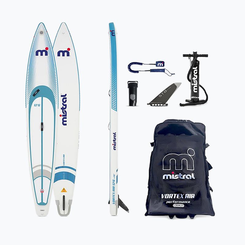 SUP Board Stand up Paddle Board Mistral Vortex Air 12'6" x 26" blue/white