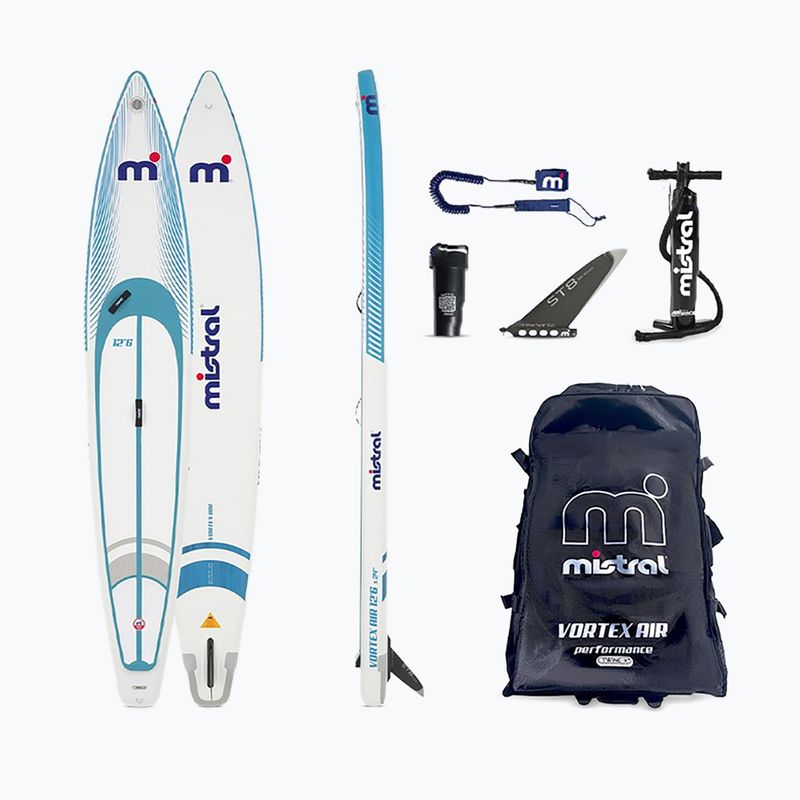 SUP Board Stand up Paddle Board Mistral Vortex Air 12'6" x 24" blue/white