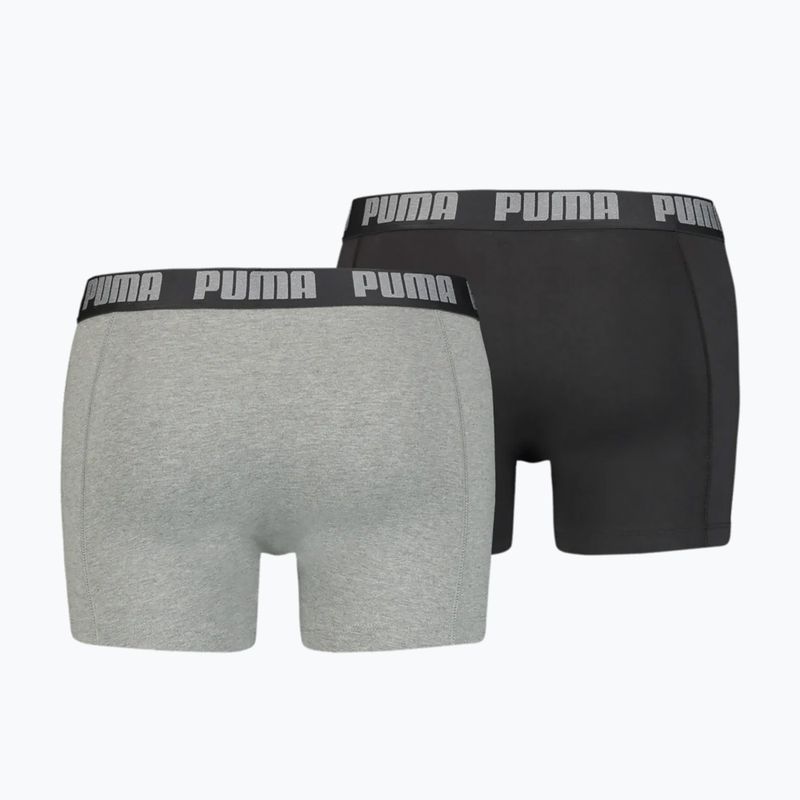 Boxershorts Herren PUMA Basic 2 pary dark grey melange/black 2