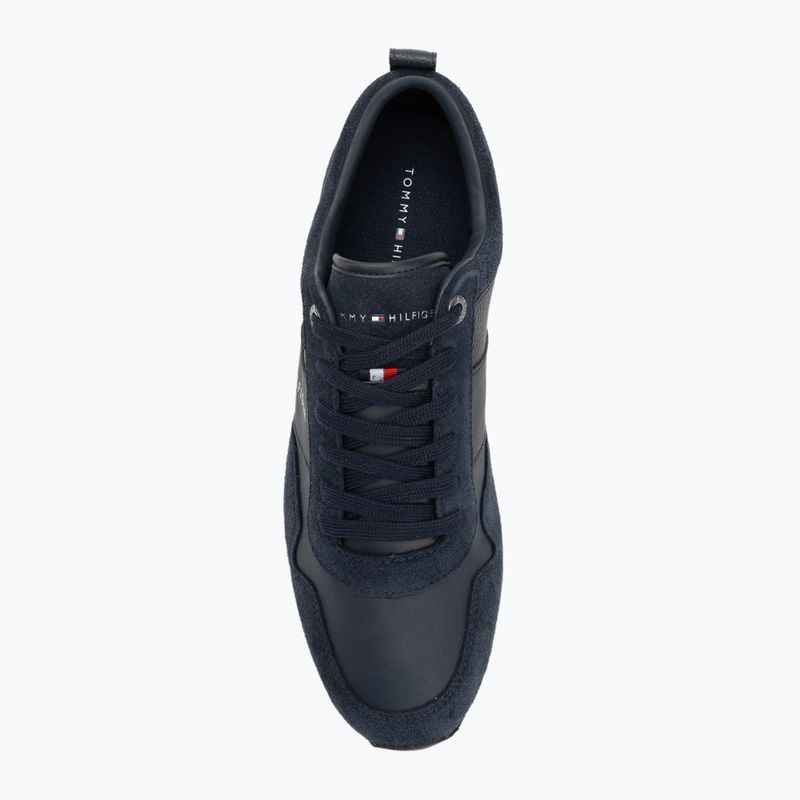 Tommy Hilfiger Herrenschuhe Iconic Leder Wildleder Mix Runner Mitternacht 5