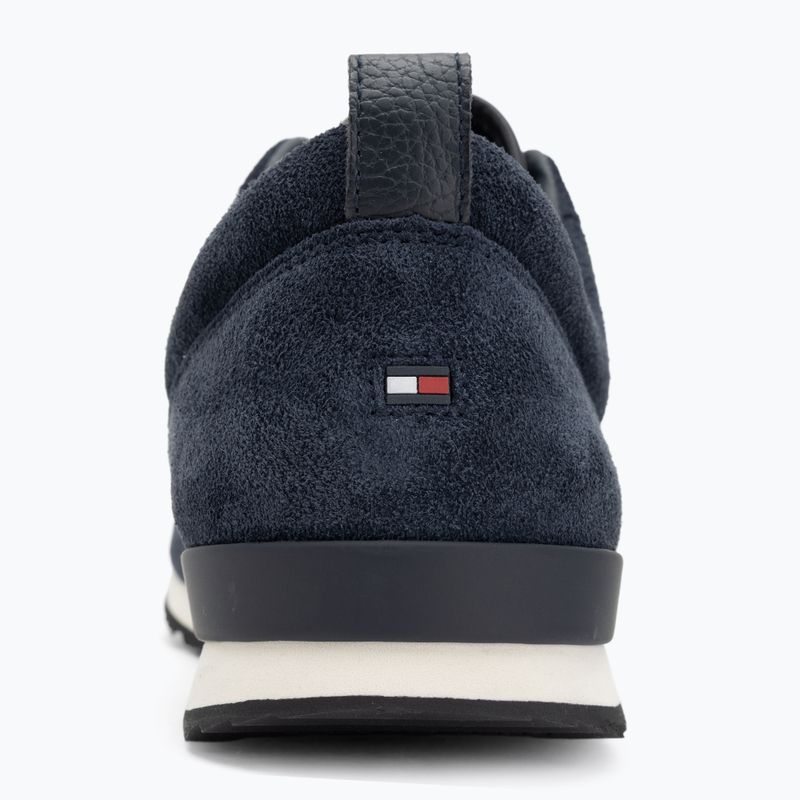 Tommy Hilfiger Herrenschuhe Iconic Leder Wildleder Mix Runner Mitternacht 6