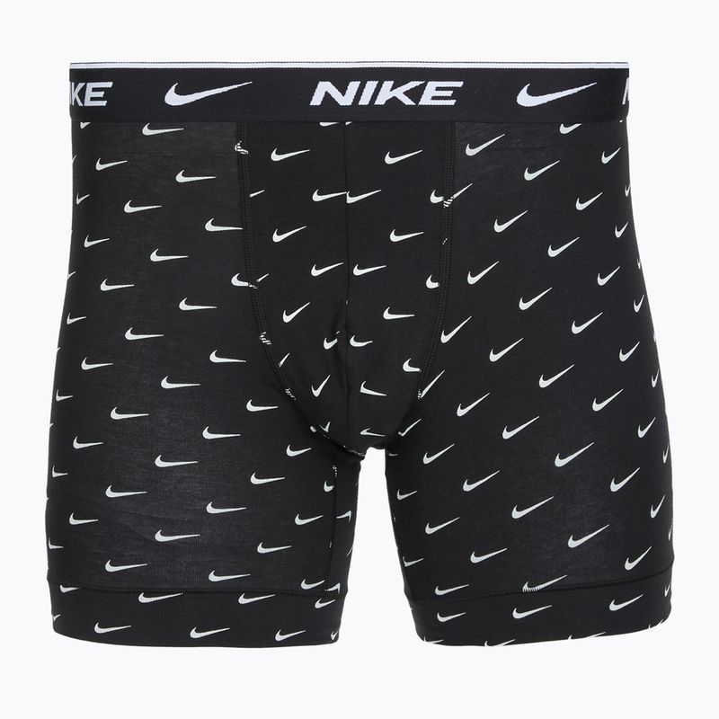 Herren Boxershorts Nike Everyday Cotton Stretch 3 pairs swoosh print/grey/university blue 4