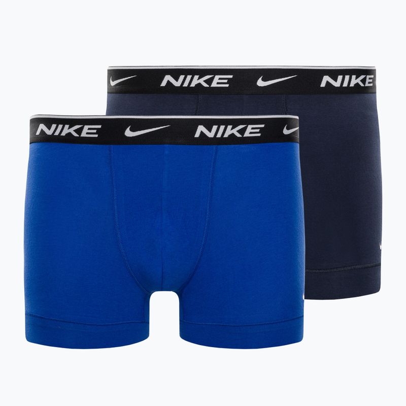 Herren Boxershorts Nike Everyday Cotton Stretch Trunk 2Pk IEV obsidian/game royal