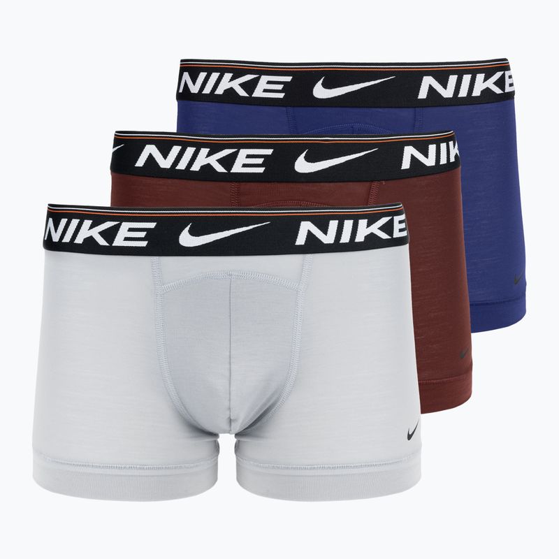 Herren Boxershorts Nike Dri-FIT Ultra Comfort Trunk 3 Paar grau/orange