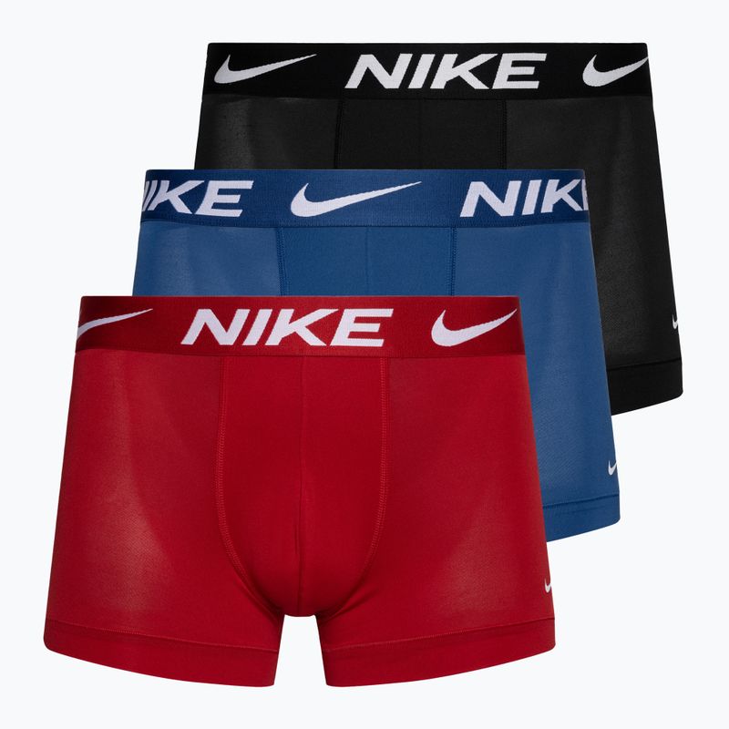 Herren Nike Dri-Fit Essential Micro Trunk Boxershorts 3 Paar schwarz/rot/blau