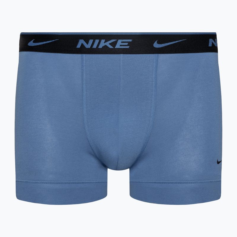 Herren Nike Everyday Cotton Stretch Trunk Boxershorts 3 Paar schwarz/blau/grau 3