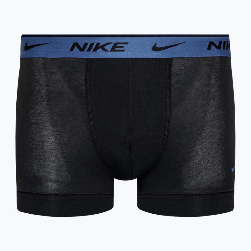 Herren Nike Everyday Cotton Stretch Trunk Boxershorts 3 Paar schwarz/blau/grau 4