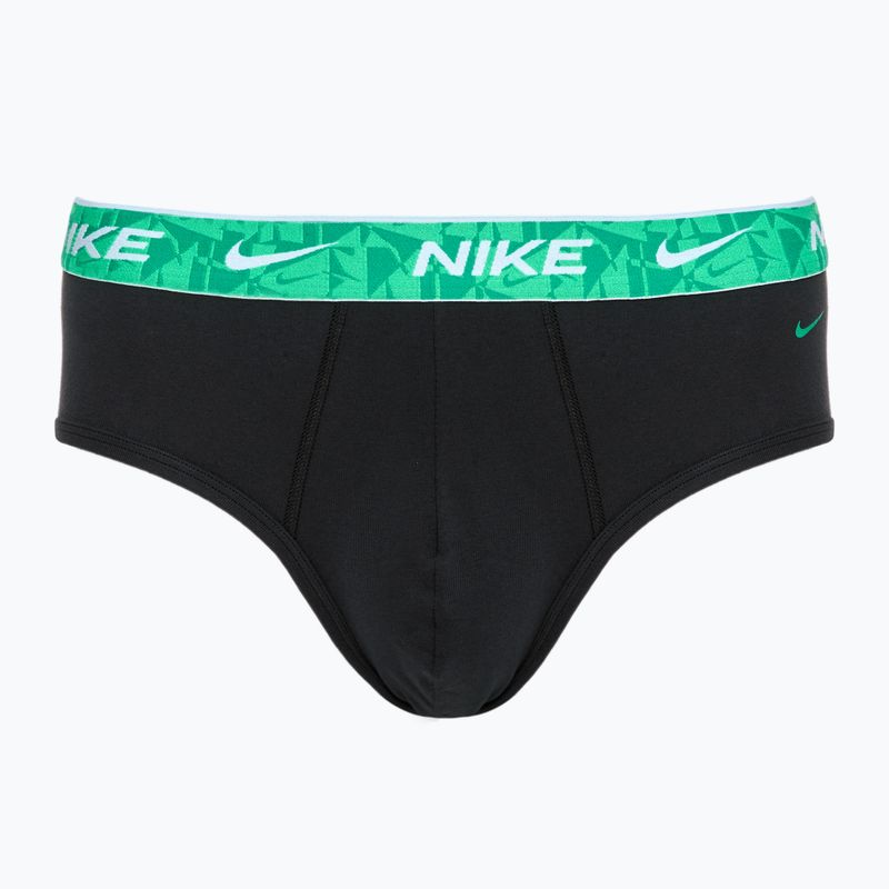 Nike Everyday Cotton Stretch Brief für Männer 3 Paar schwarz/grün/schwarz 3