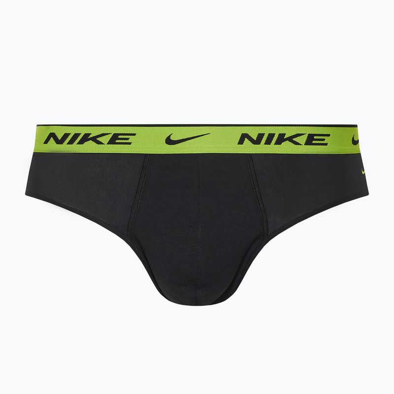 Nike Everyday Cotton Stretch Brief für Männer 3 Paar Cyber schwarz/grau/dunkel pony 6