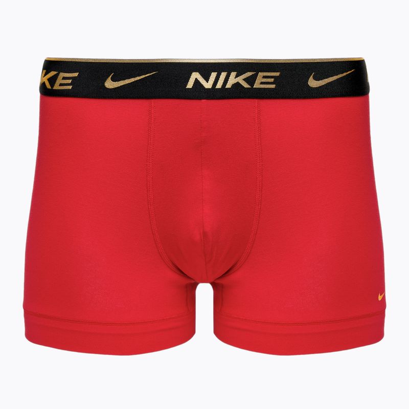 Herren Boxershorts Nike Everyday Cotton Stretch Trunk 3 Paar schwarz silber/rot gold/schwarz gold 3