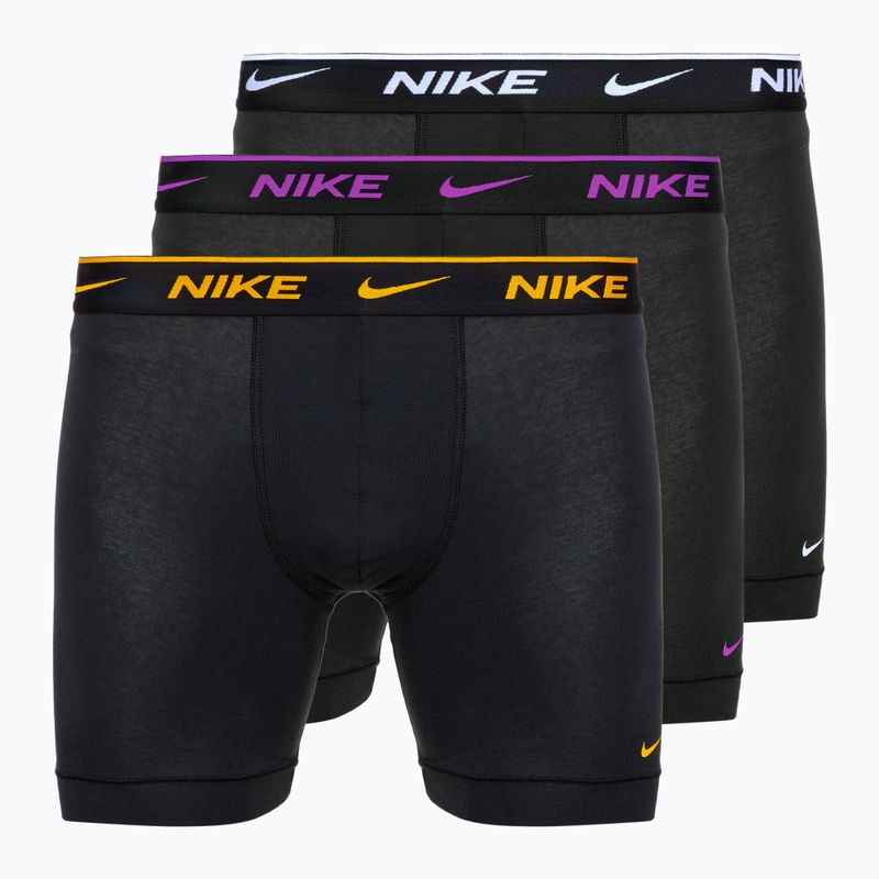 Herren Nike Everyday Cotton Stretch Boxershorts 3 Paar schwarz/gold/schwarz