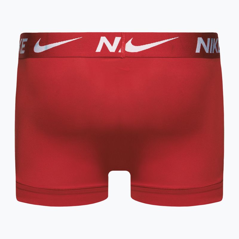 Nike Dri-Fit Essential Herren Boxershorts 3 Paar Swoosh Life Print/uni rot/schwarz