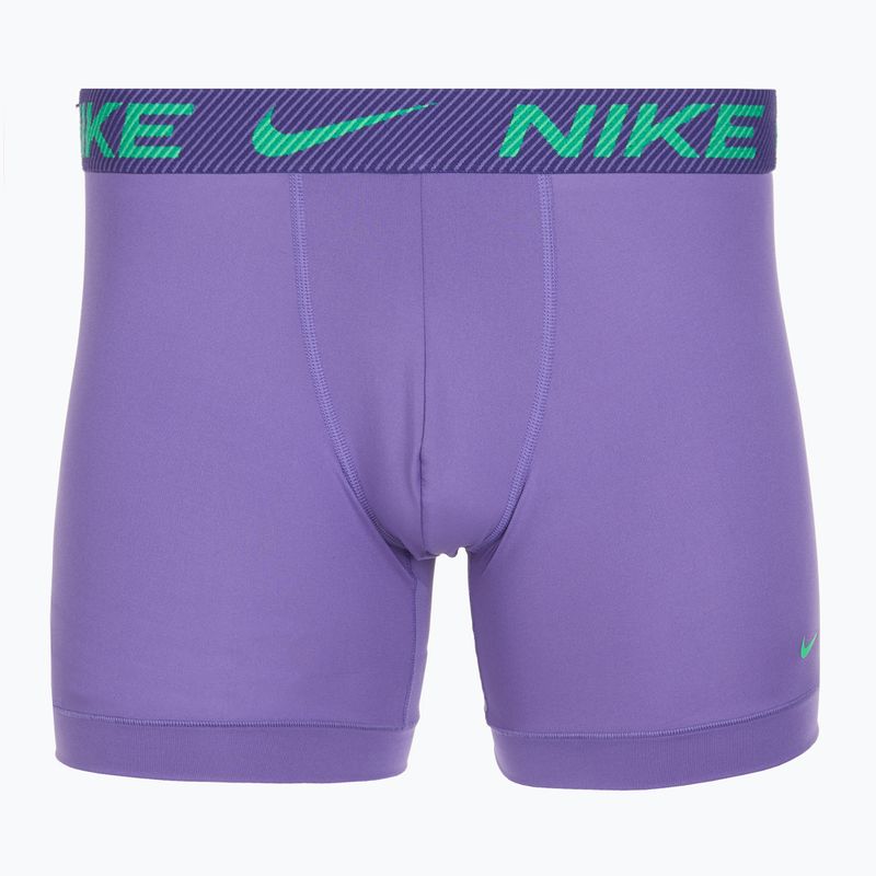 Herren Nike Dri-Fit Essential Micro Boxer Brief 3 Paar grüner Schock/wildes Violett/schwarz txtd wb 3