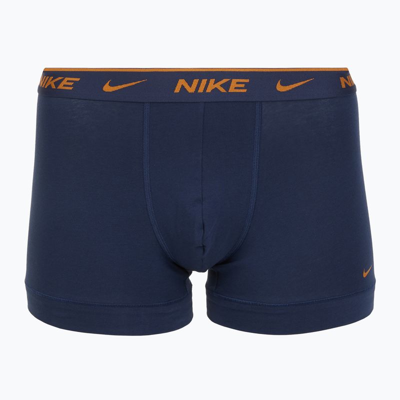Herren Nike Everyday Cotton Stretch Trunk Boxershorts 3 Paar hellrot/nachtblau/schwarz 3