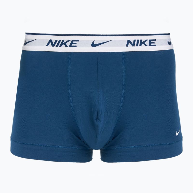 Herren Boxershorts Nike Everyday Cotton Stretch Trunk 3 Paar helles Armeeblau/blaue Kraft/weißer Bund 2